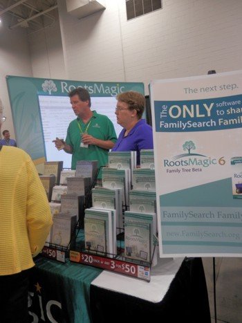the RootsMagic stand at RootsTech