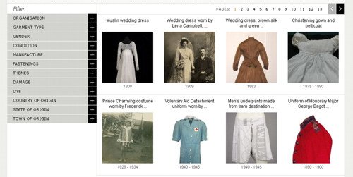 Australian Dress Register screenshot