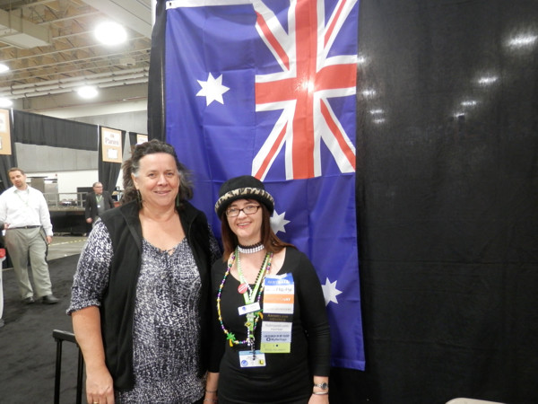 RootsTech 2013 NZSOG President, Michelle Patient and Alona Tester from Gould genealogy/Unlock the Past Cruises