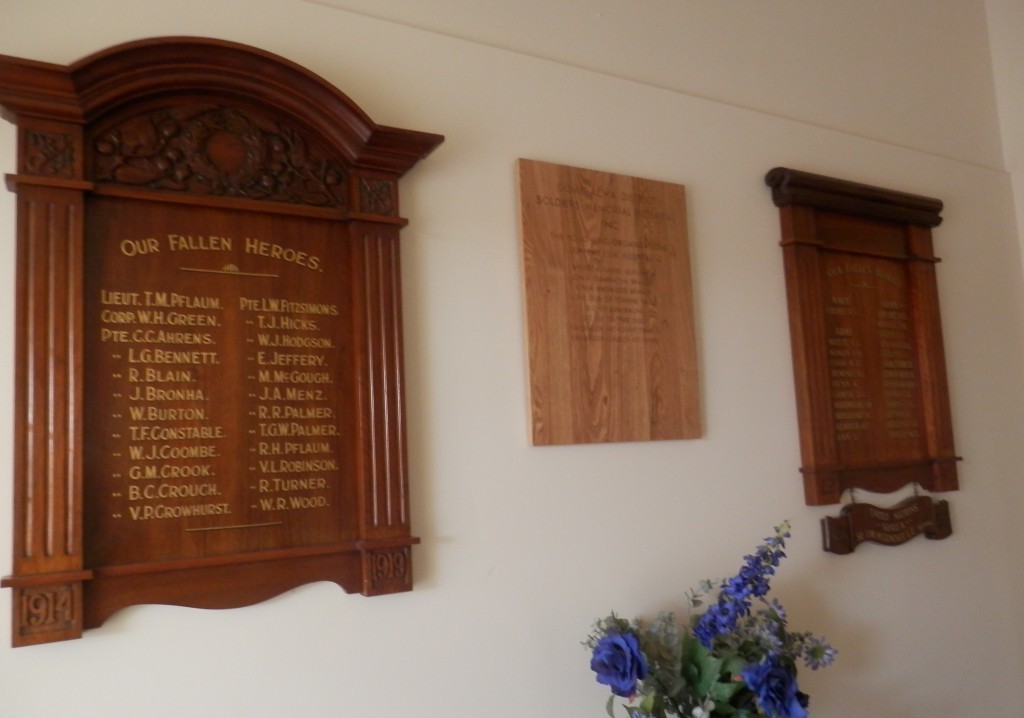 honour roll in the Gumeracha District Soldiers Memorial Hospital