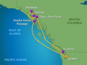 14th Unlock the Past cruise map Alaska