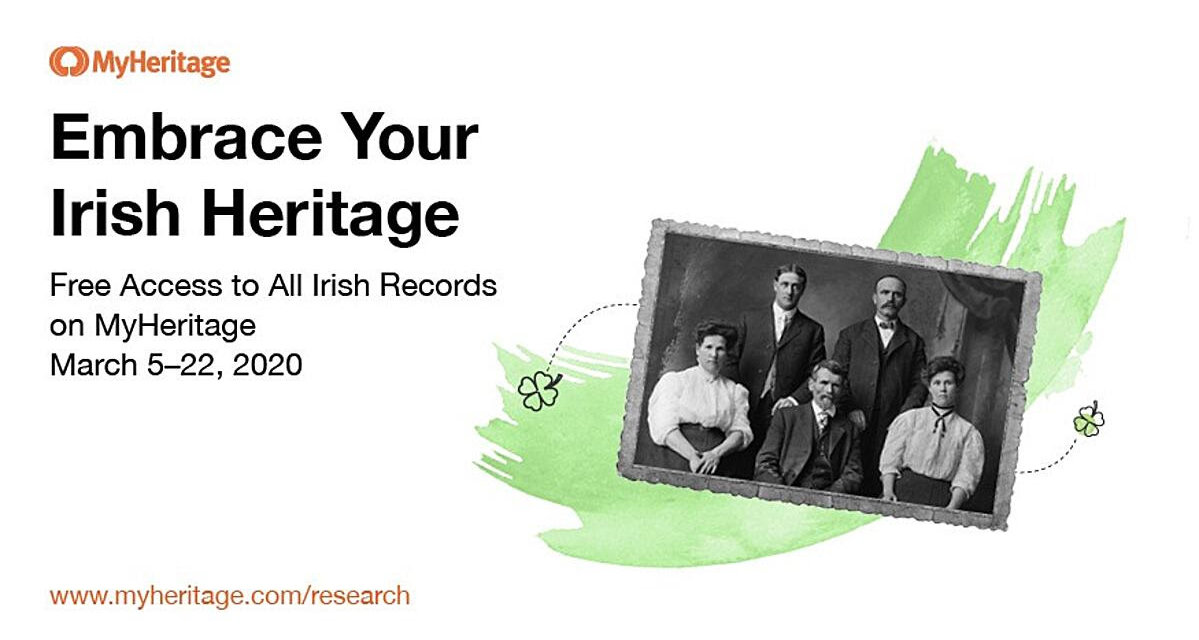Search 14 Million Irish Records for FREE on MyHeritage