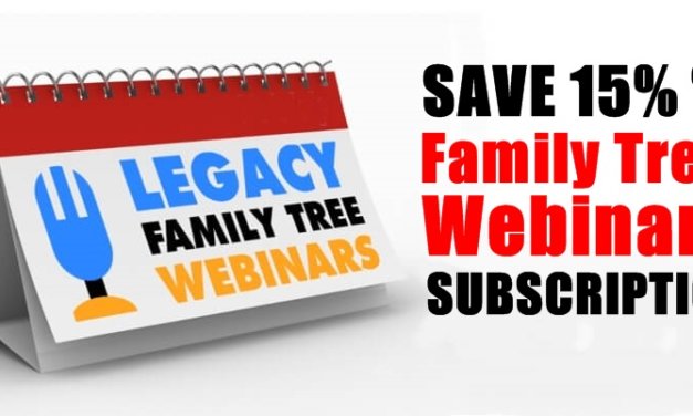 BIRTHDAY SPECIAL: Save 15% on a Family Tree Webinars Subscription